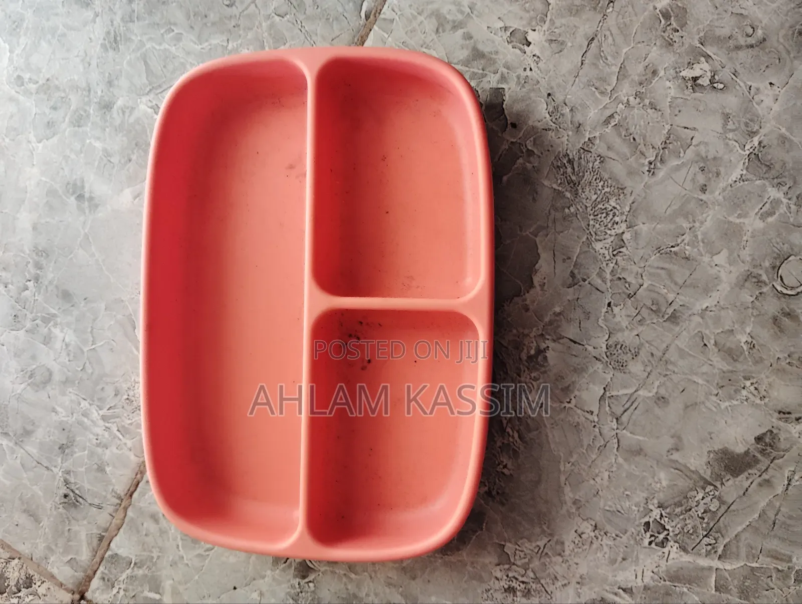 Toddler Heavy Duty Silicone Divided Plate With Suction Foot