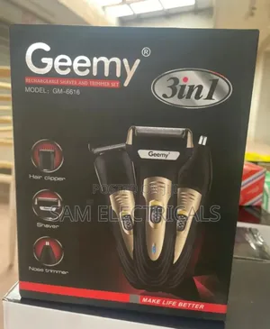 Geemy 3in1 Rechargeable Hair Trimmer and Shaver Set