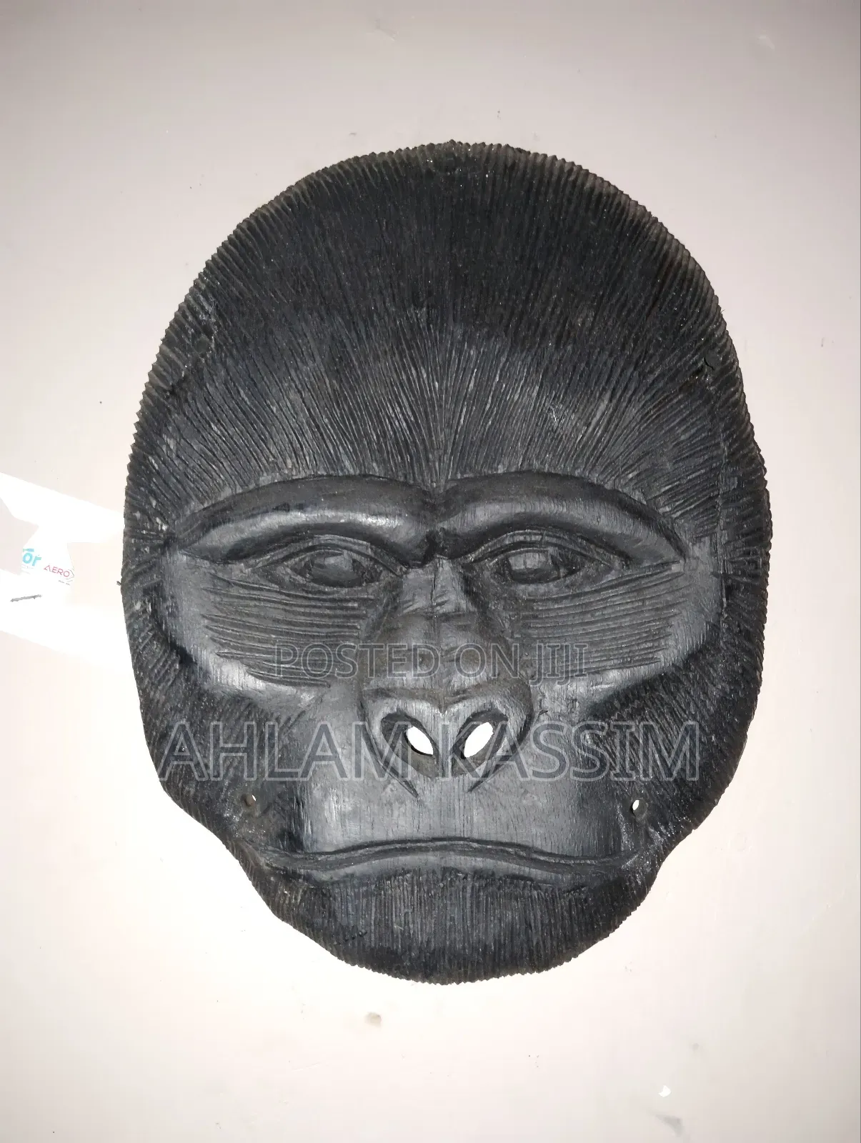 Gorilla Face Wooden Art Sculpture Decoration