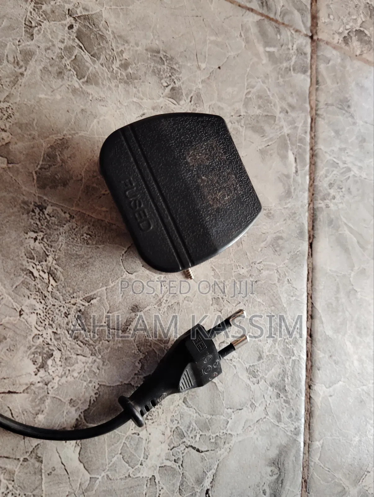 Fused Electrical Plug Converter Flat 2pin Female to 3pinmale