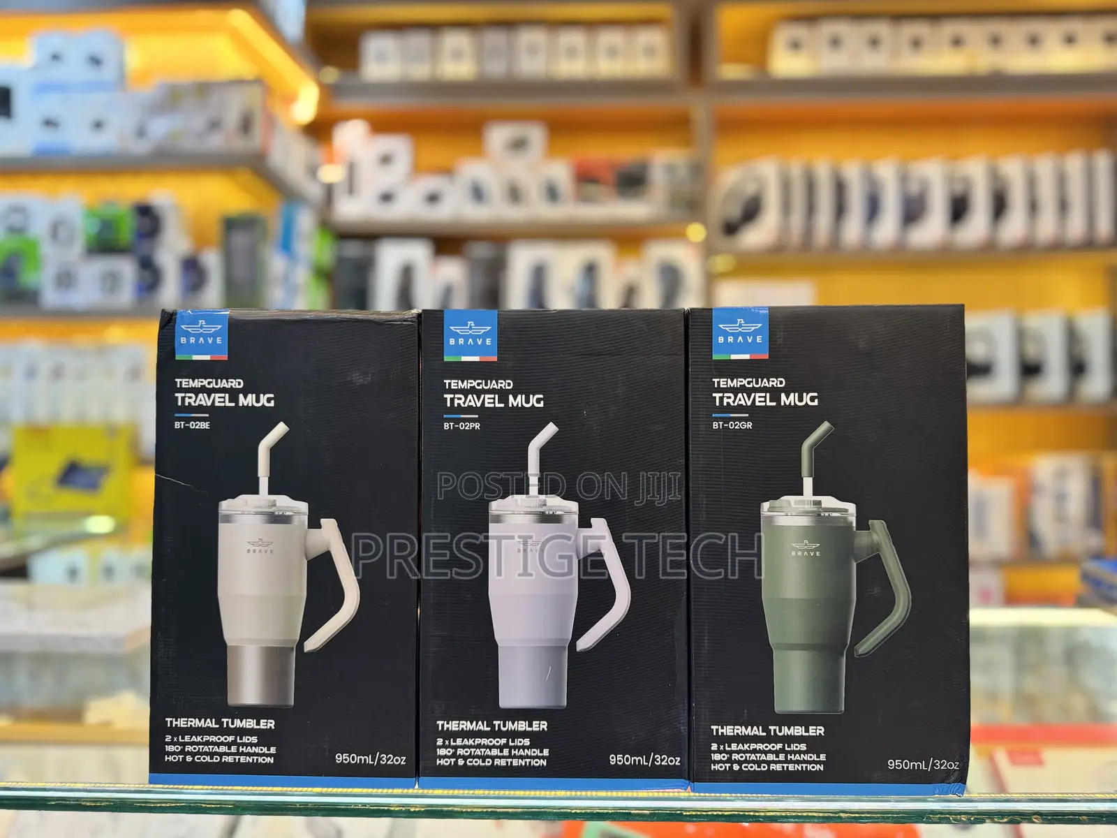 Brave Vacuum Travel Mug, Insulated Bottle, 2in1 Lid, Hot 12hours