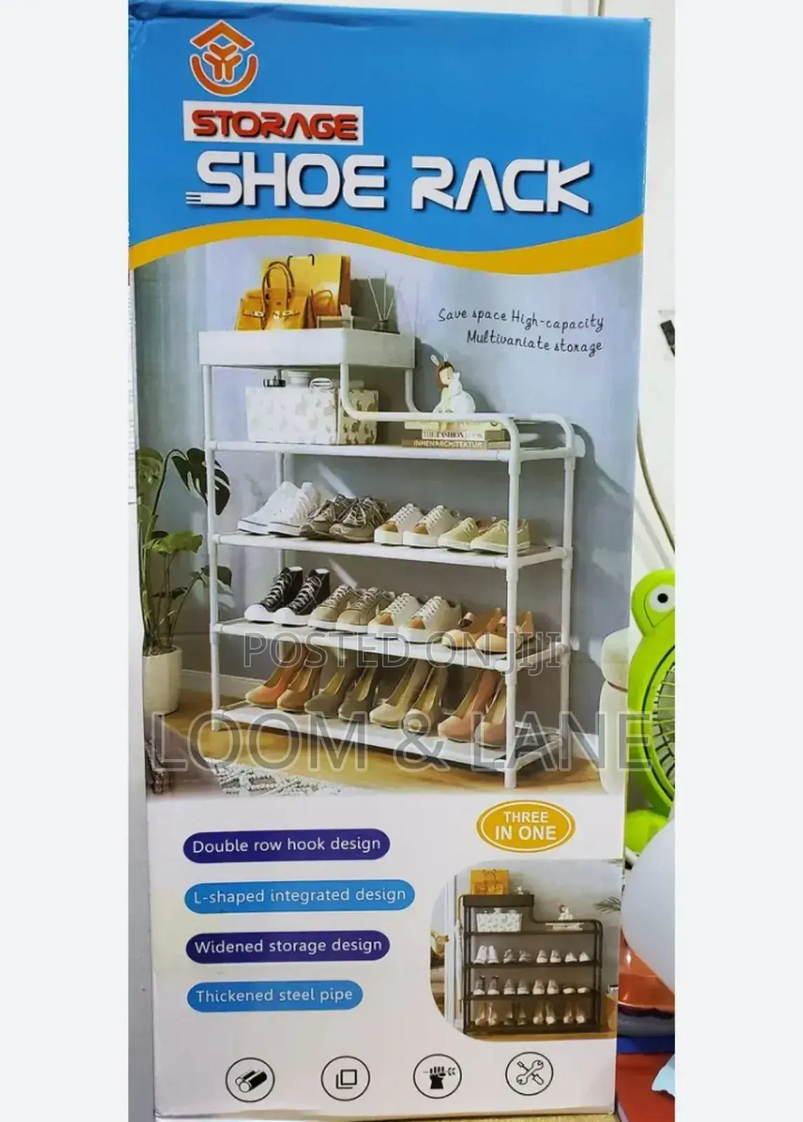 Simple Metallic Shoe Rack