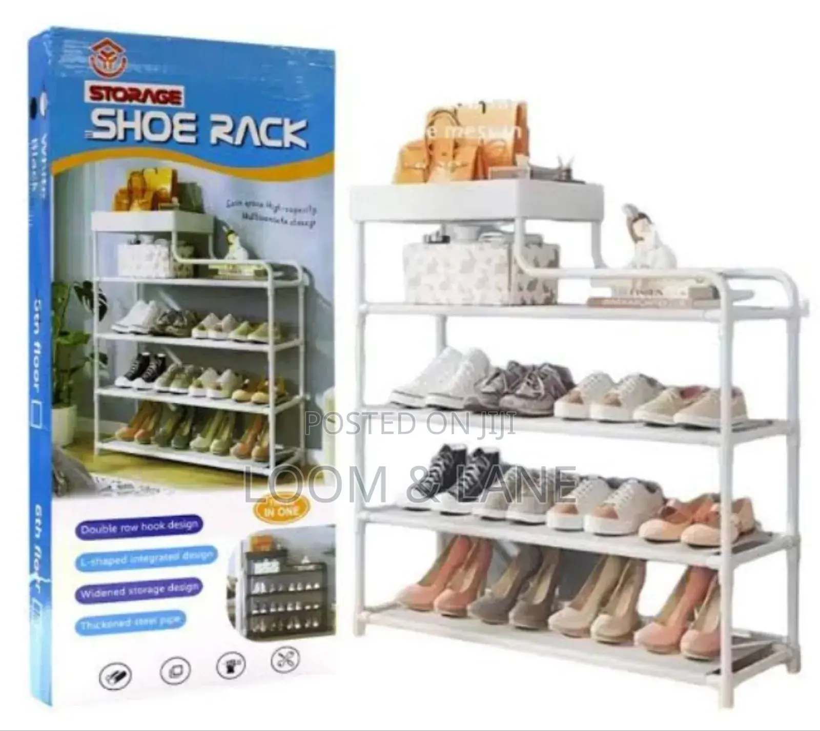 Simple Metallic Shoe Rack