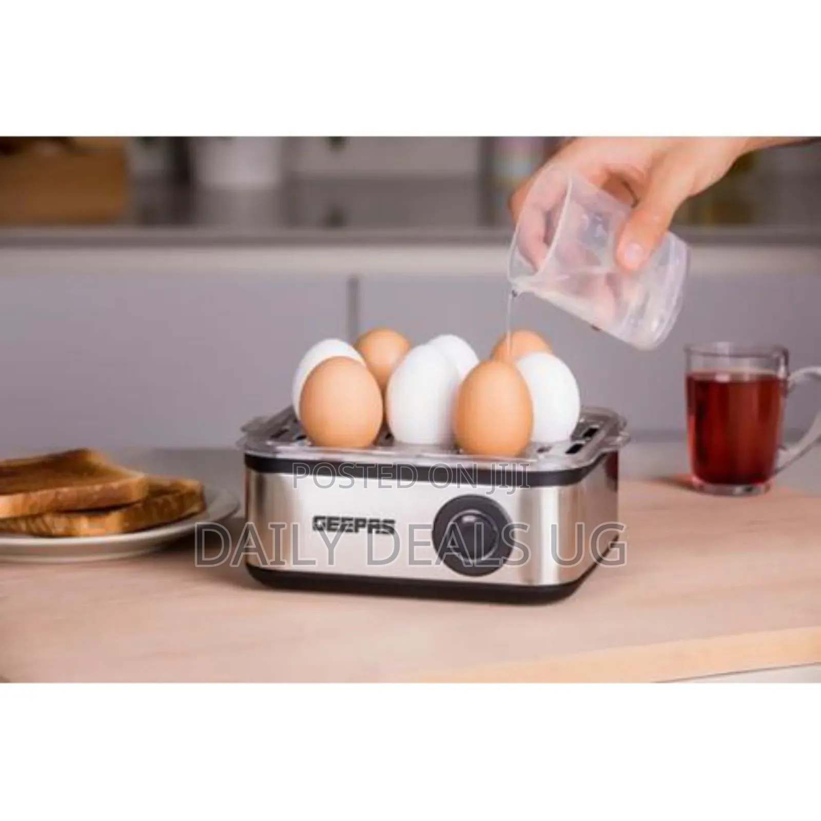 Geepas Electric Egg Boiler for 16 Eggs With Poacher