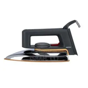Geepas Dry Iron With Non-Stick Coating Plate - Silver