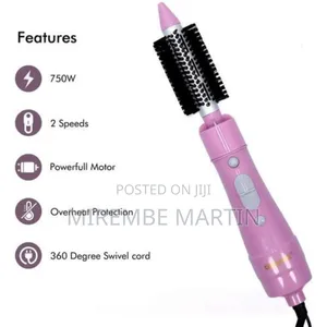 Geepas 8 in 1 Electric Hair Styler and Blow Dryer-Pink/Blue