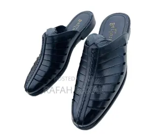 Original Men’S Black Berluti Leather Half Shoes