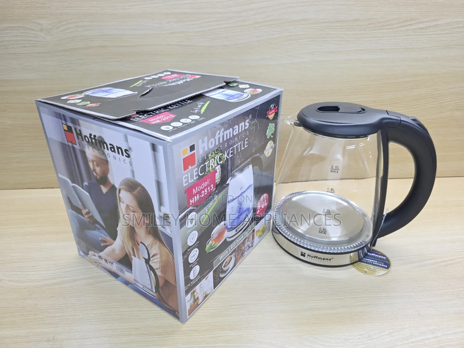 Hoffmans Glass 2ltr Glass Electric Water Kettle at Discount