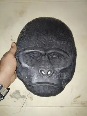 Gorilla Face Wooden Art Sculpture Decoration