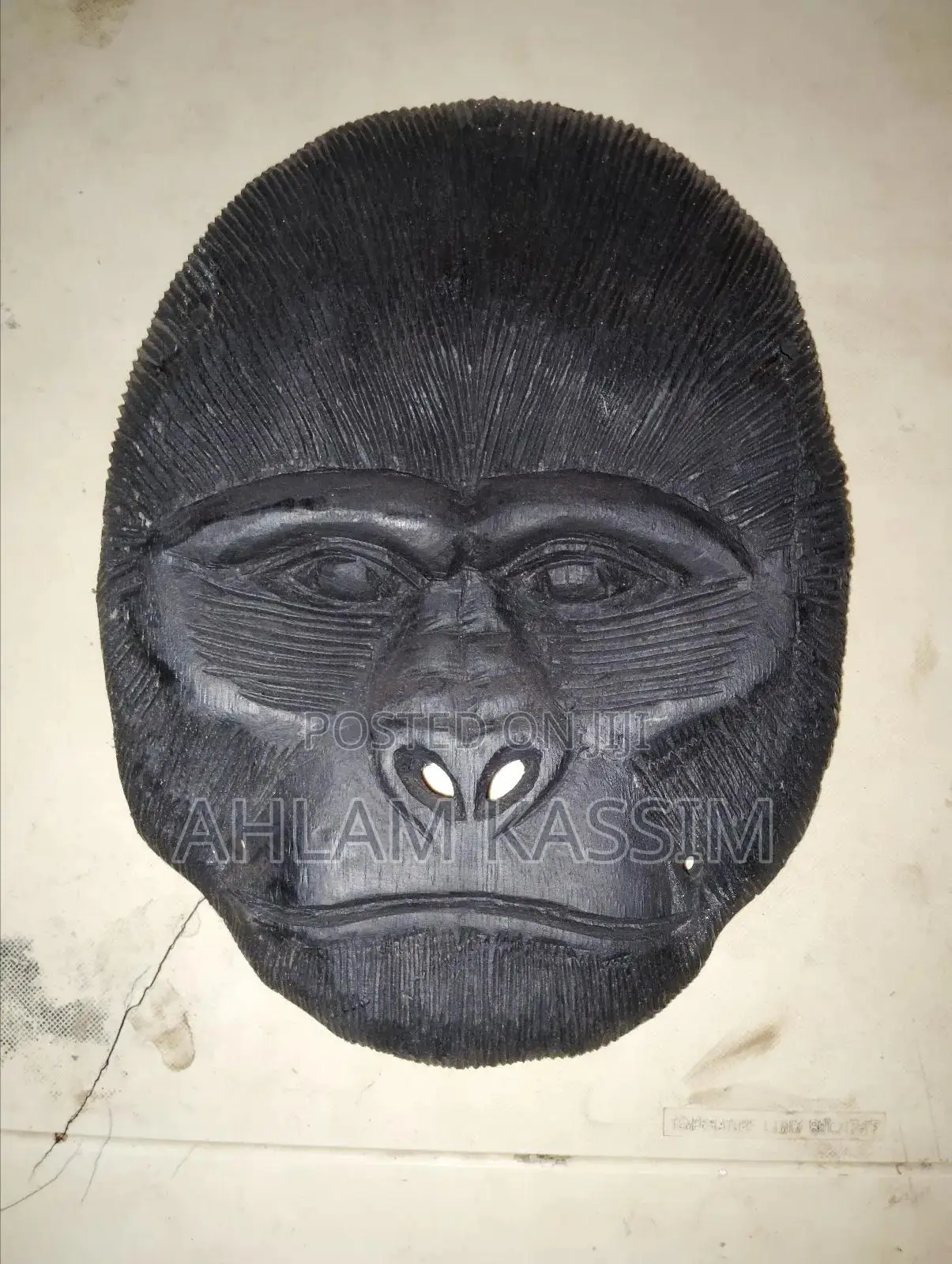 Gorilla Face Wooden Art Sculpture Decoration