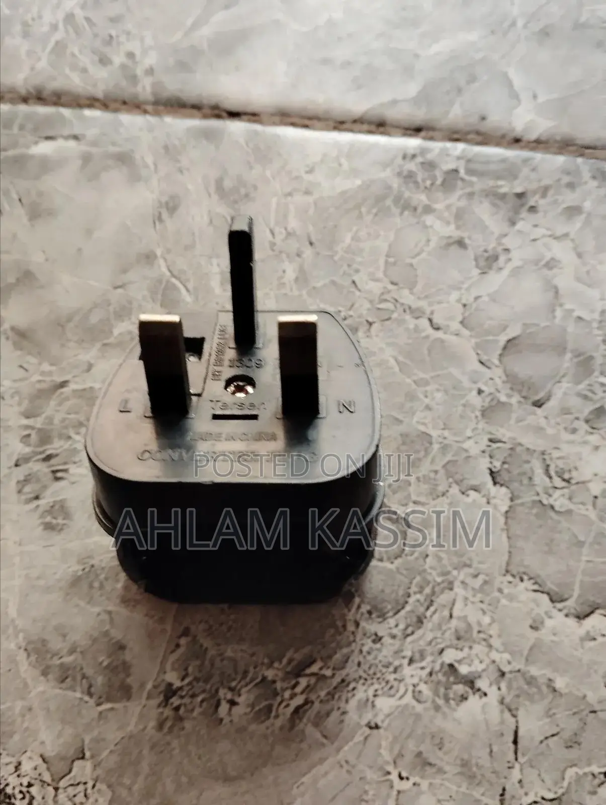 Fused Electrical Plug Converter Flat 2pin Female to 3pinmale