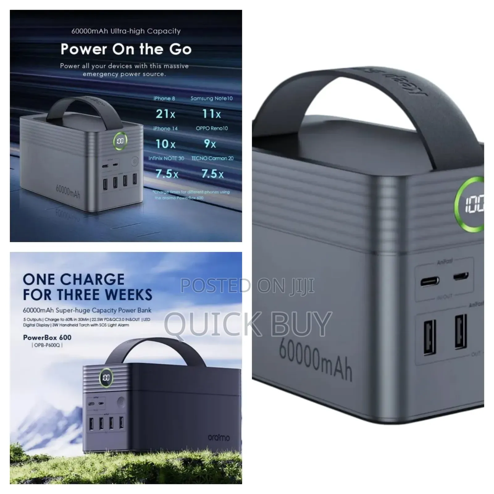 Oraimo Powerbox 600 60000mah 22.5w Power Bank