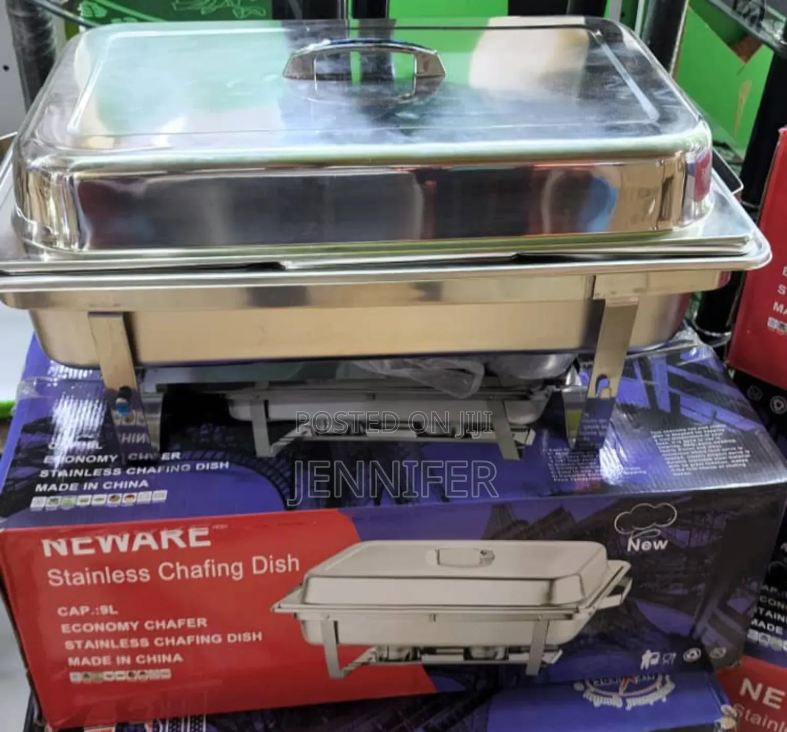 Neware Stainless Large Triple Chaffing Dish Food Warmer