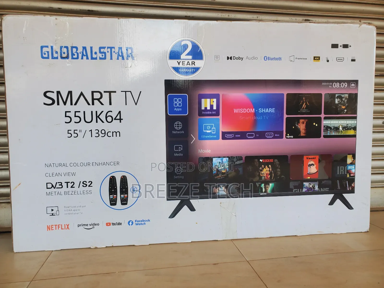 Globalstar Flat Screen 55" Tv