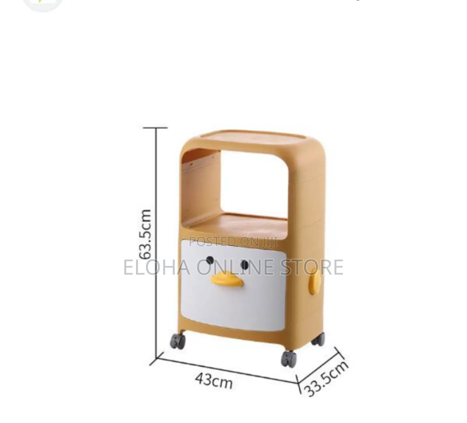 2 Level Unique Cartoon Plastic Kids Drawer