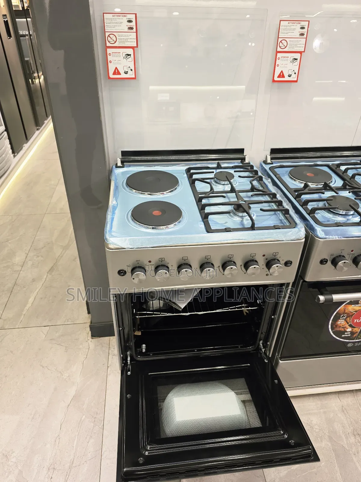 SPJ 60cm by 60cm Stainless Steel Gas Cooker (2+2)