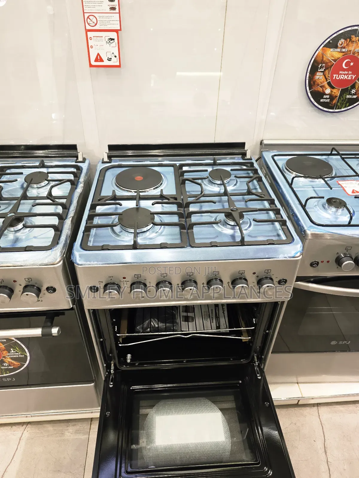 60cm by 60cm SPJ Cooker With an Electric Oven (3+1)