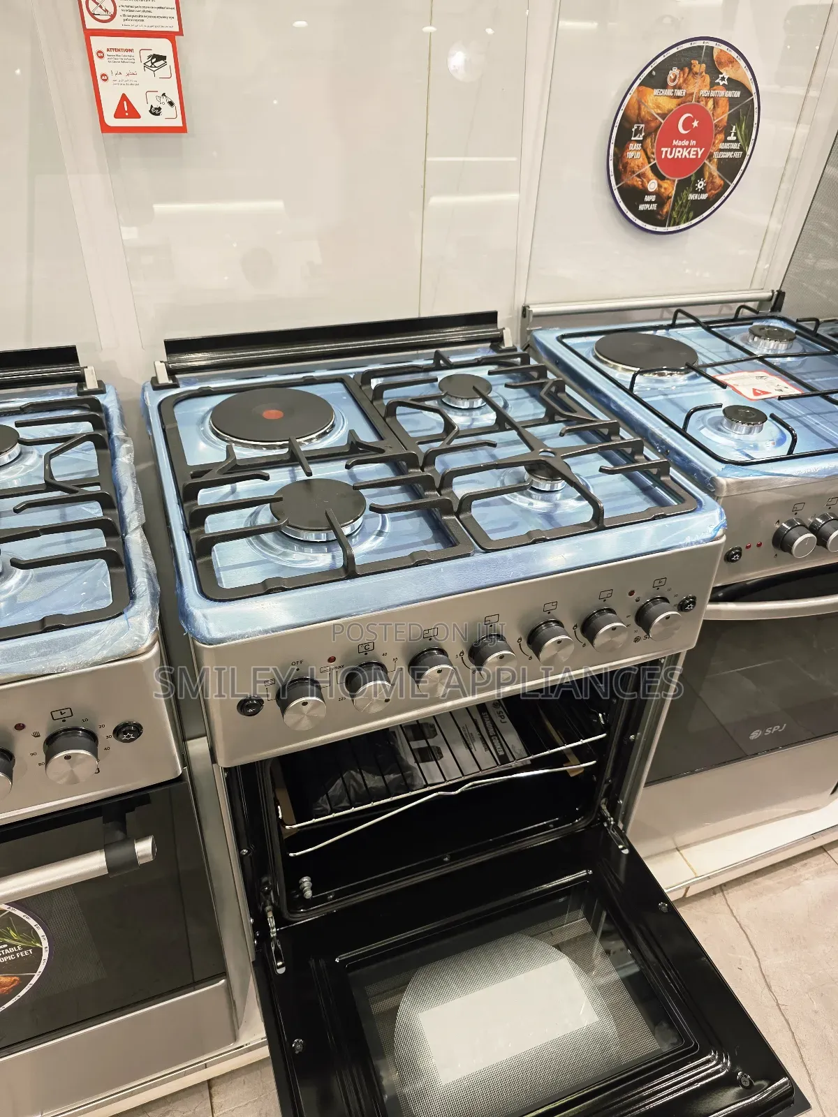 (3gas +1electric) SPJ Cooker Oven 60cm*60cm Stainless Steel