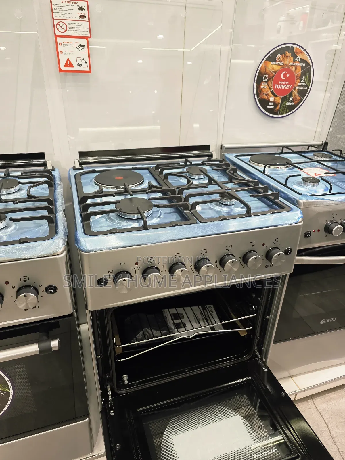 Newly Discounted SPJ 60cm Cooker With an Electric Oven (3+1)