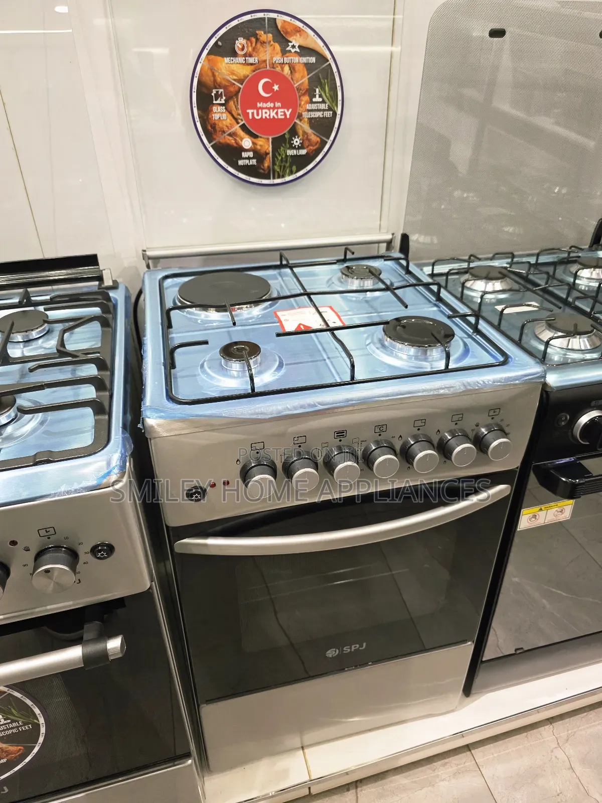 SPJ Cooker Oven 50cm (3+1) With a Timer Stainless Steel