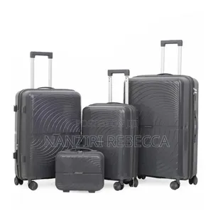 Photo - 4pc Suitcases Full Set Rubber Dark Gray Colour