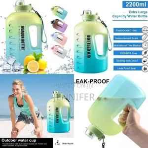 Water Bottle With Time Markings - 2.2 Litre