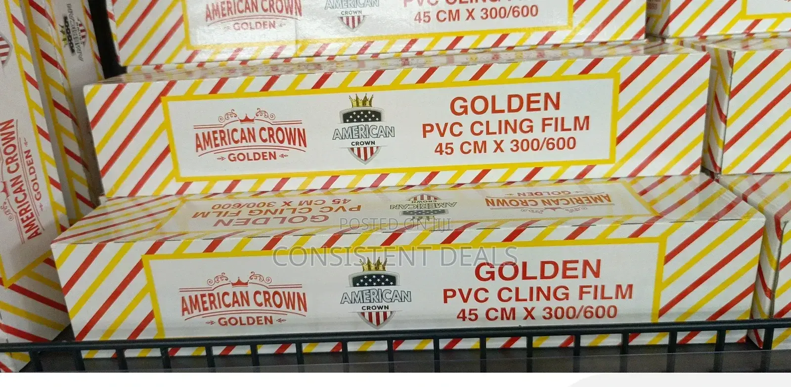 Golden PVC Cling Film ( 45cm X 300/600)