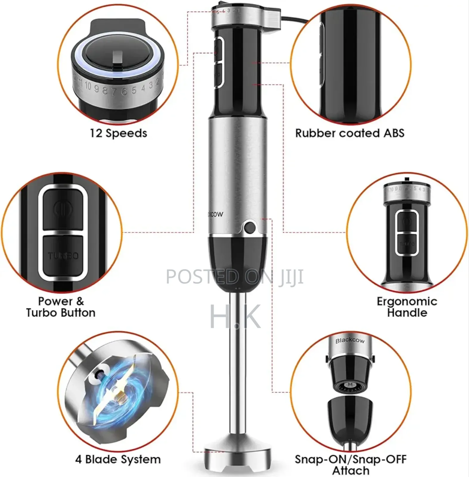 Handheld Blender, Powerful 800w Electric Hand Blender