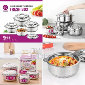 4pcs Double Deck Heat Preservation Dishes