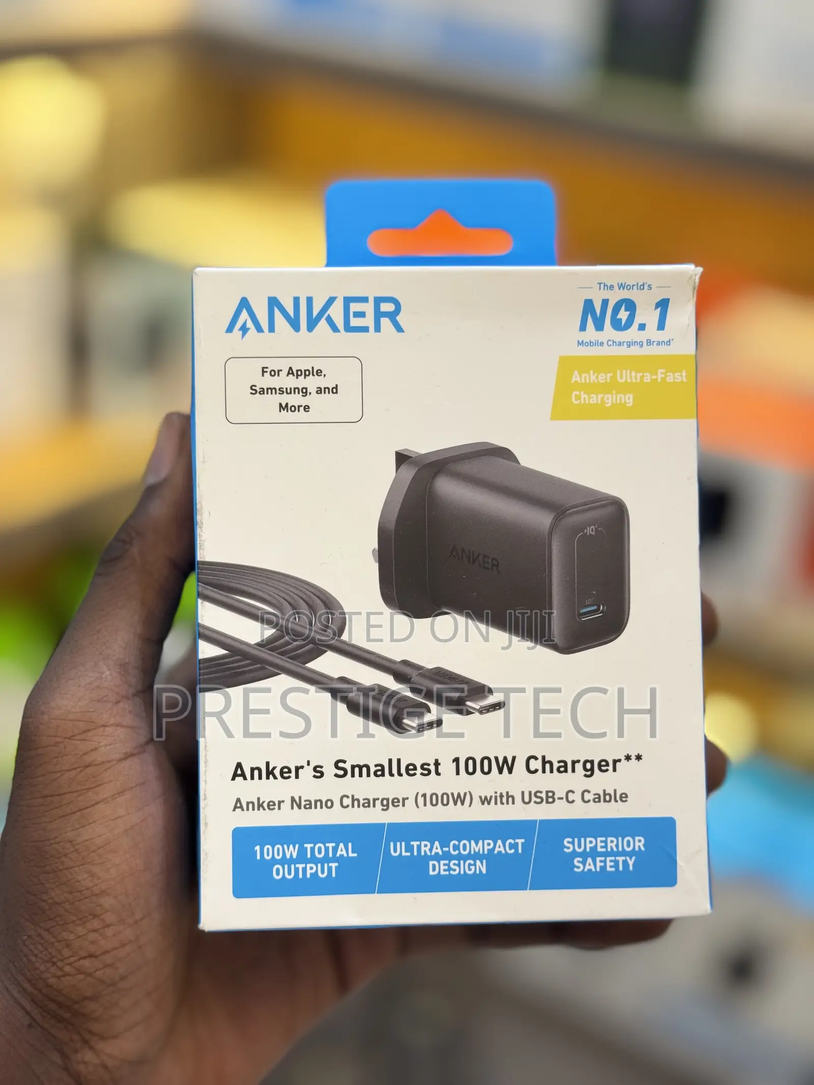 Anker Nano 100w Laptop Charger / Phone Adapter With 2m Cable