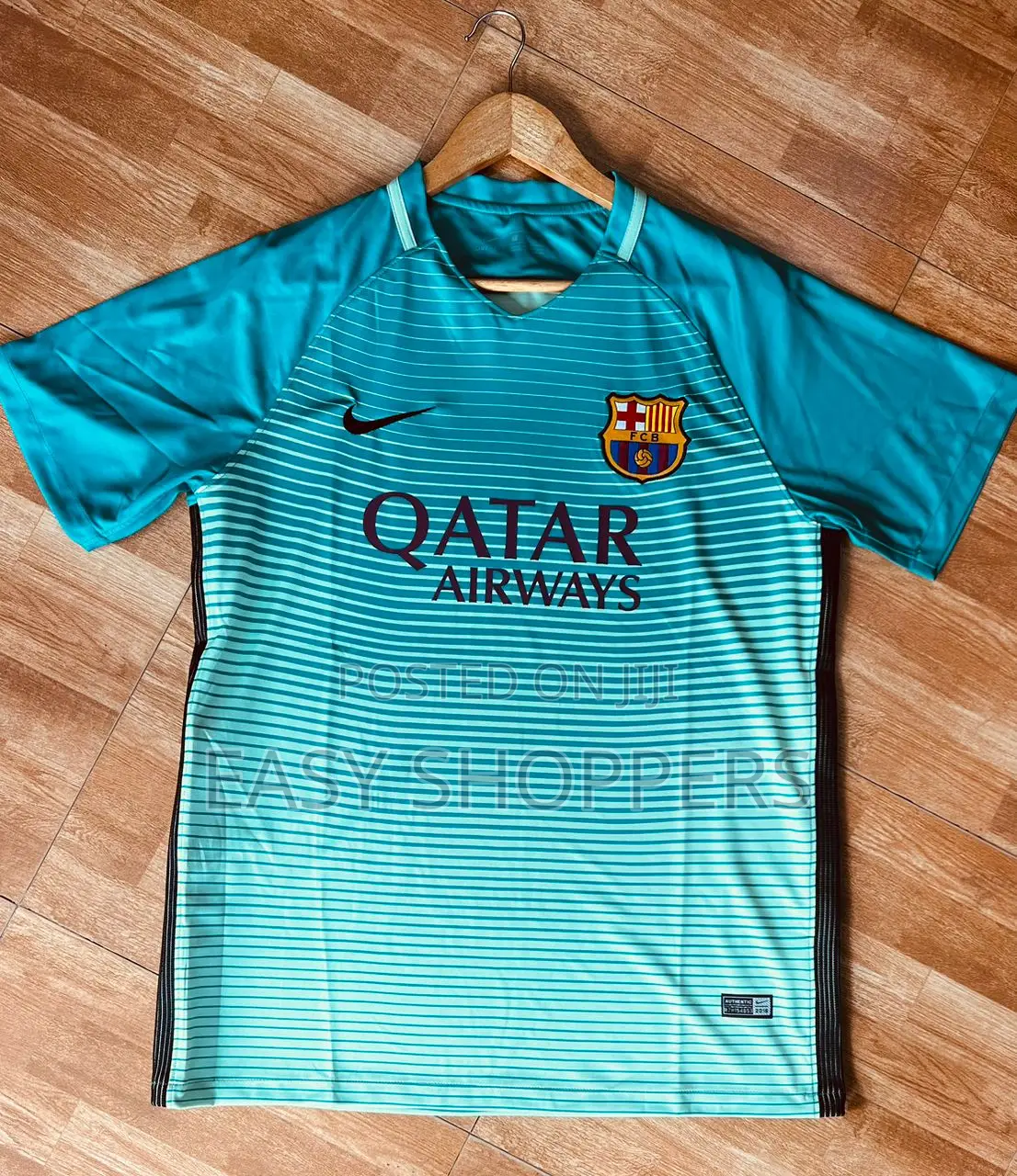 Turquoise Fc Barcelona Third Kit Jersey 2016-2017 Season