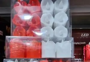 12pcs Red and White Led Candles
