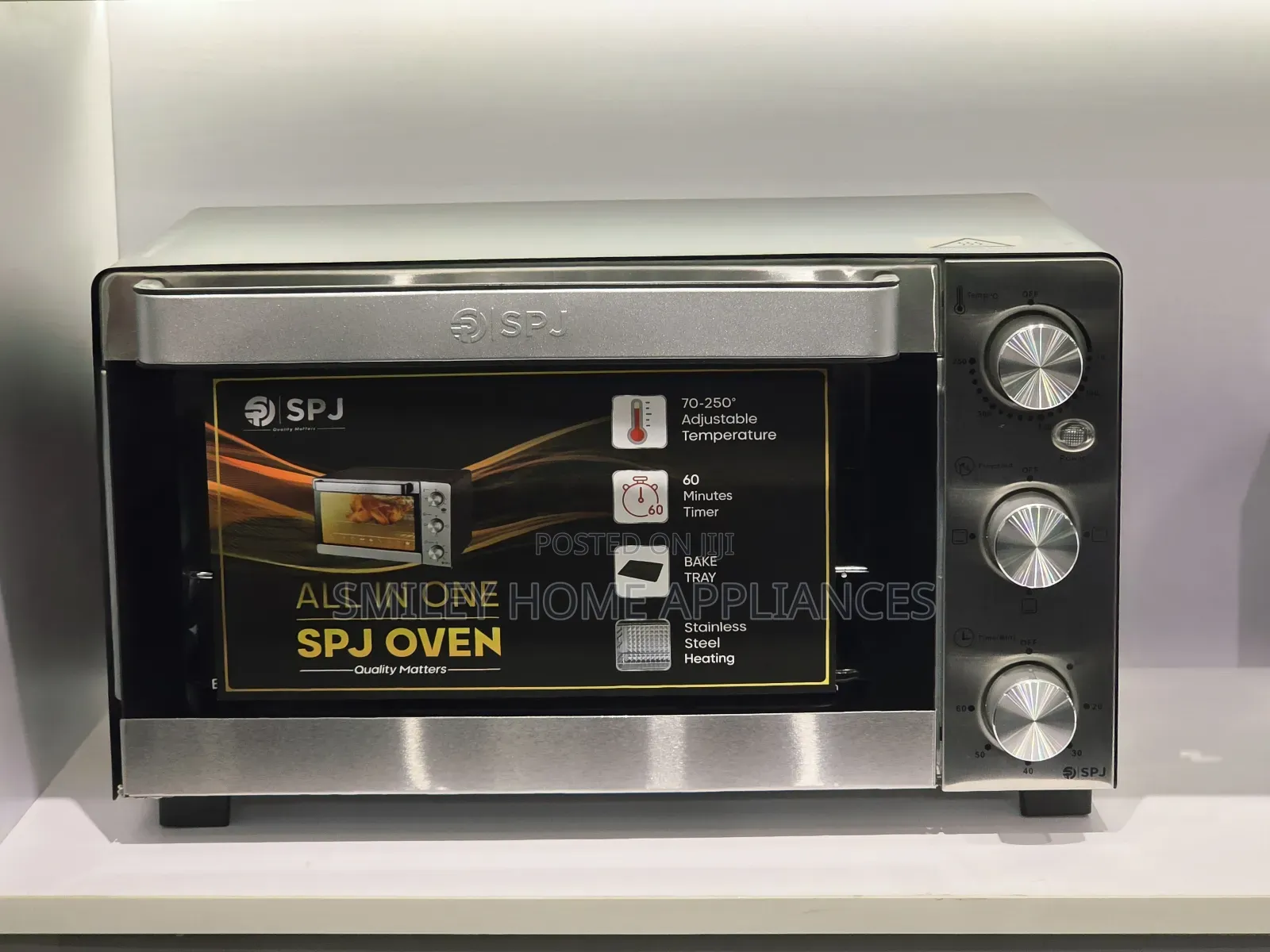 60ltrs SPJ Counter Top Mini Oven Stainless Steel at Discount