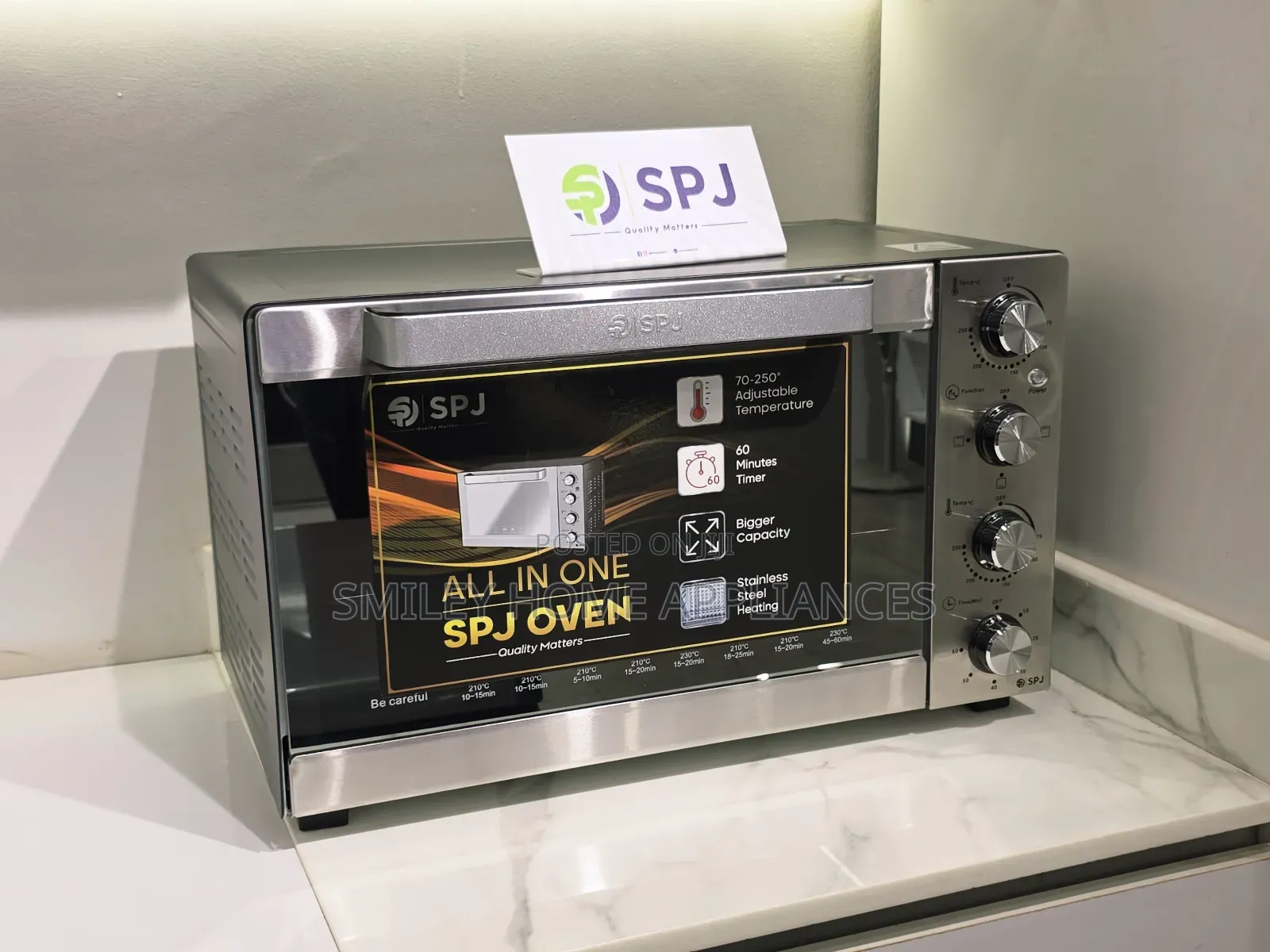 90ltrs SPJ Counter Top Mini Oven Stainless Steel at Discount