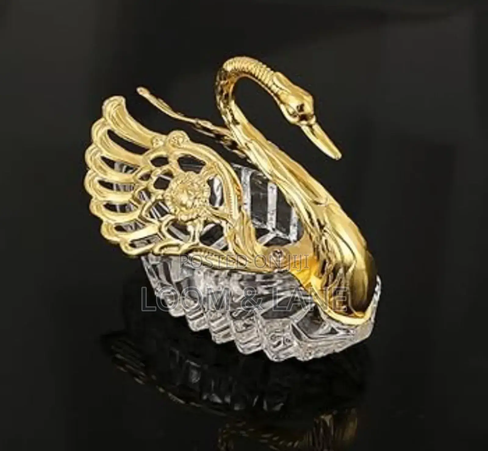 European Modern Style Swan Crystal Sugar Cup