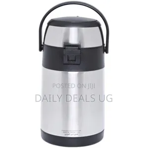 Geepas Airport Stainless Steel Flask of 2.5liters-Silver