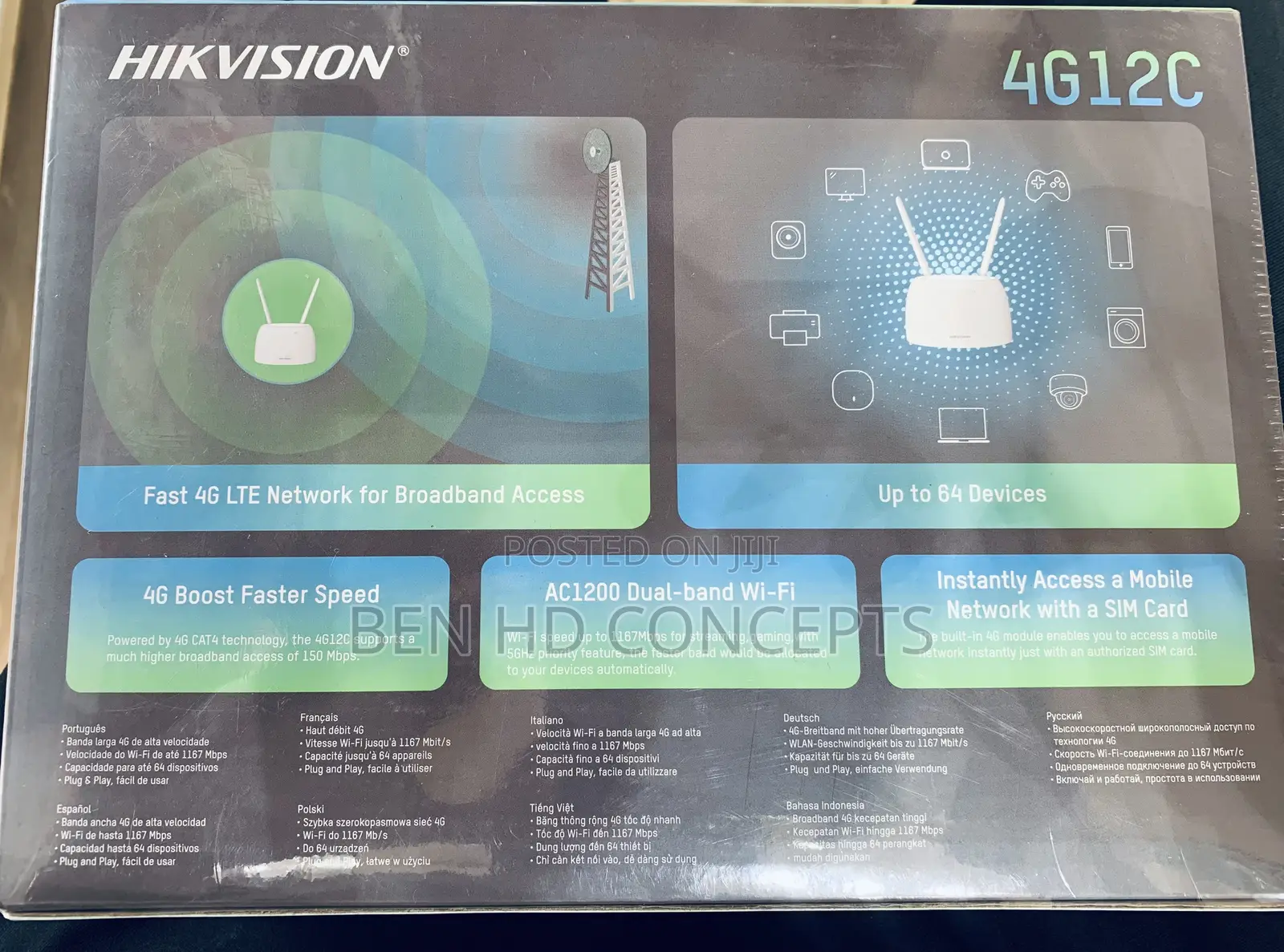 4g Internet Router 4g (Open Sim) Hikvision 1200mbps