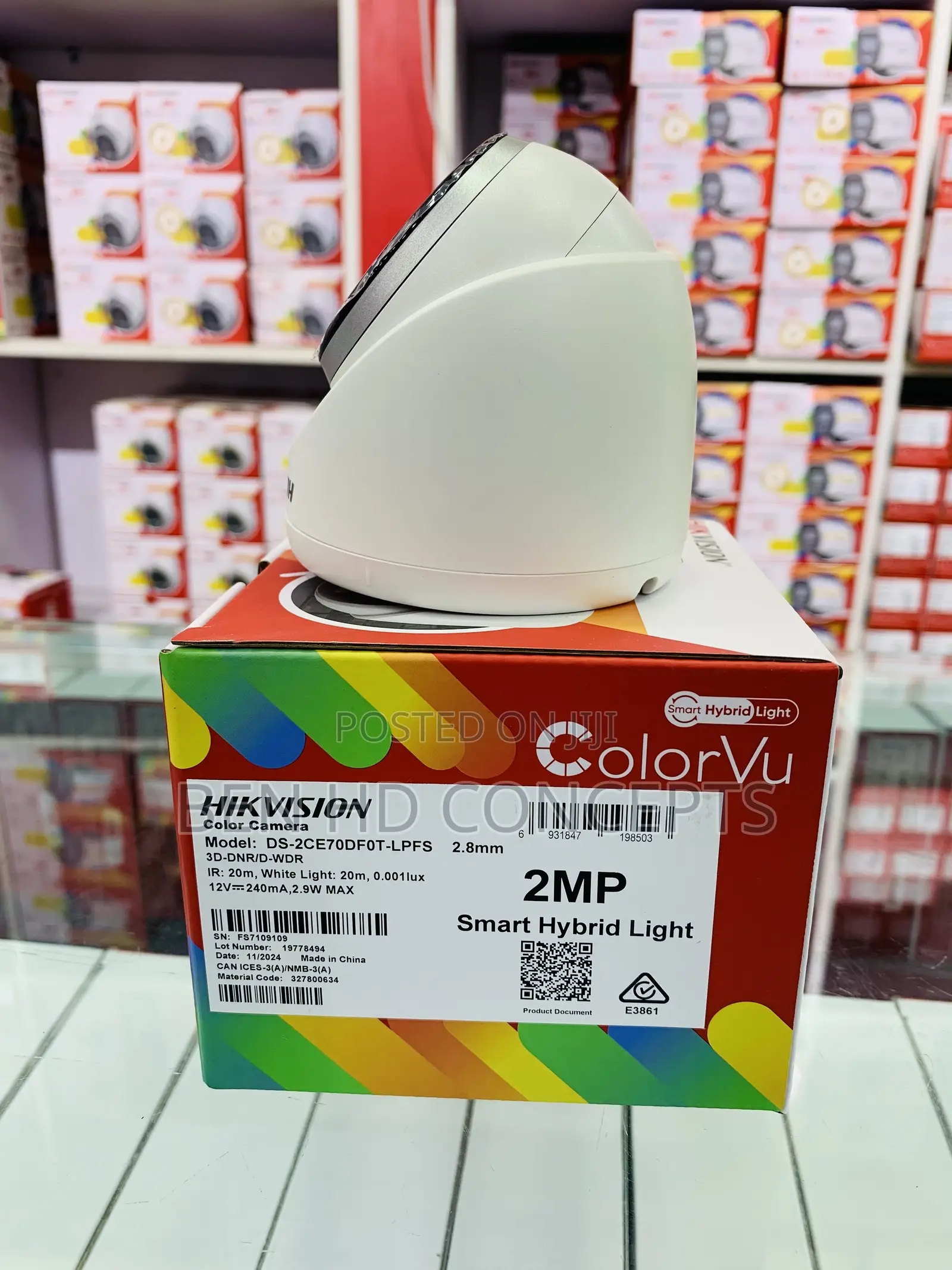 CCTV Camera Supply 20m Colorvu Dome Hikvision