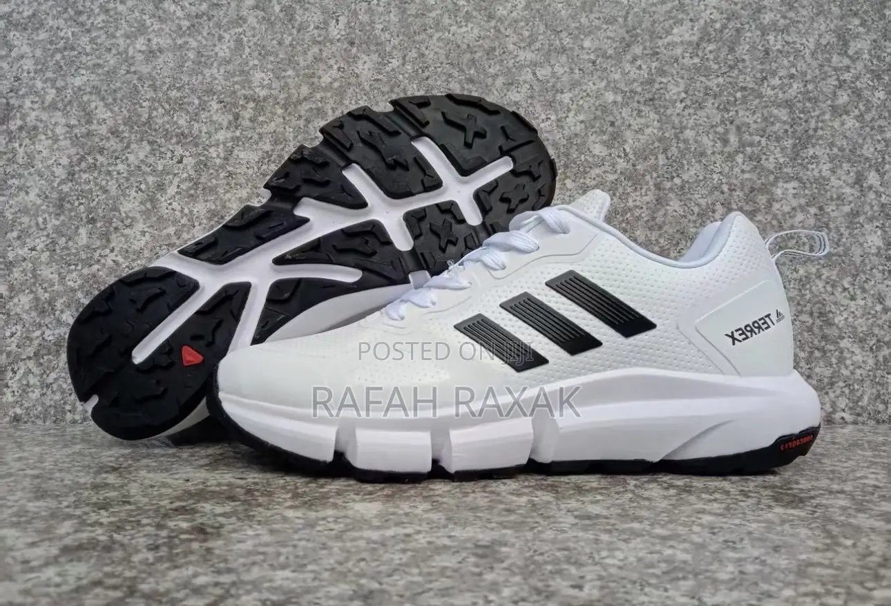 Men’S White Leather Adidas Terrex Casual Running Sneakers