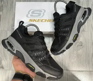 Original Black Skechers Skech Air Envoy Slip in Sneakers