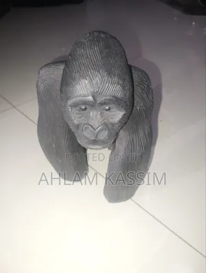 Desk Gorilla Wooden Art Sculpture