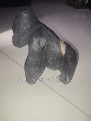 Desk Gorilla Wooden Art Sculpture