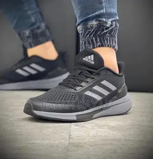 Original Classic Black/Grey Adidas Bounce Running Sneakers