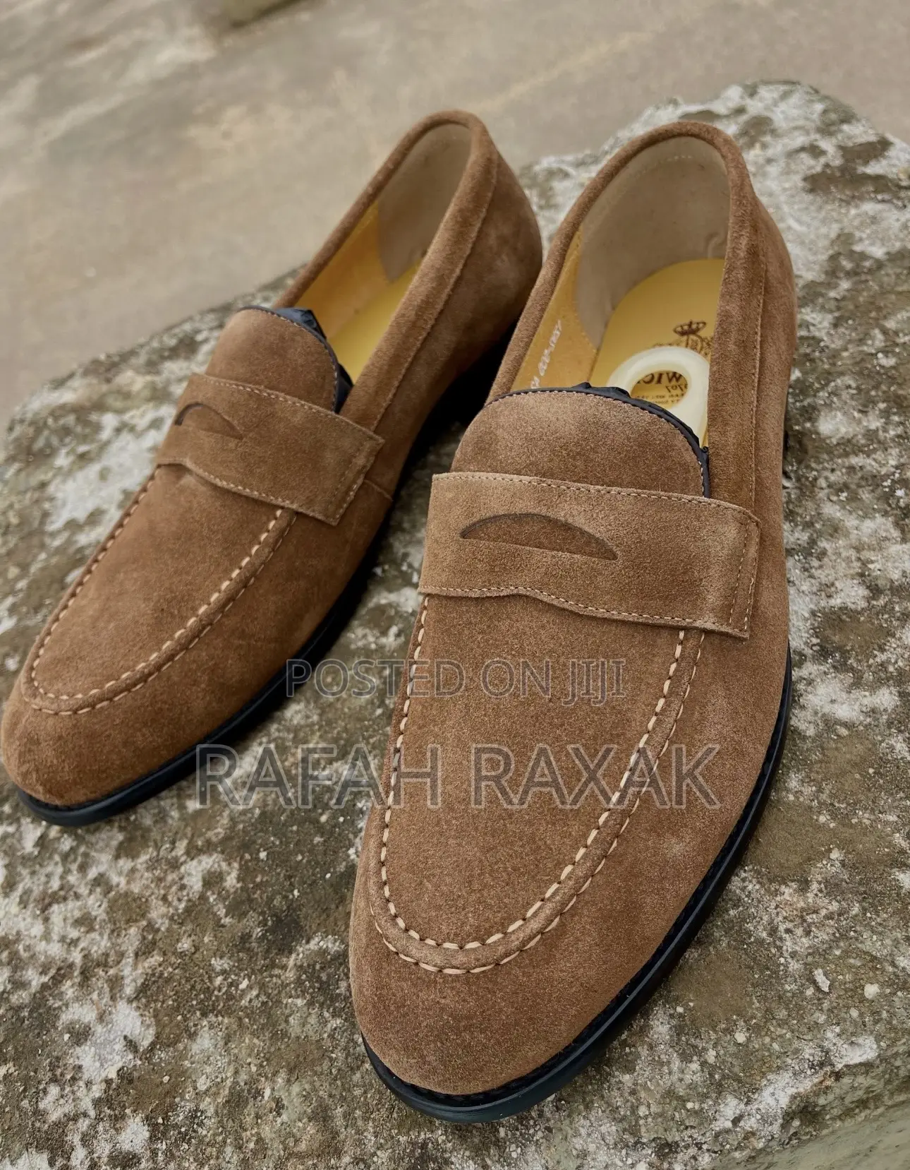 Men’S Berwick Brown Suede Leather Penny Loafers