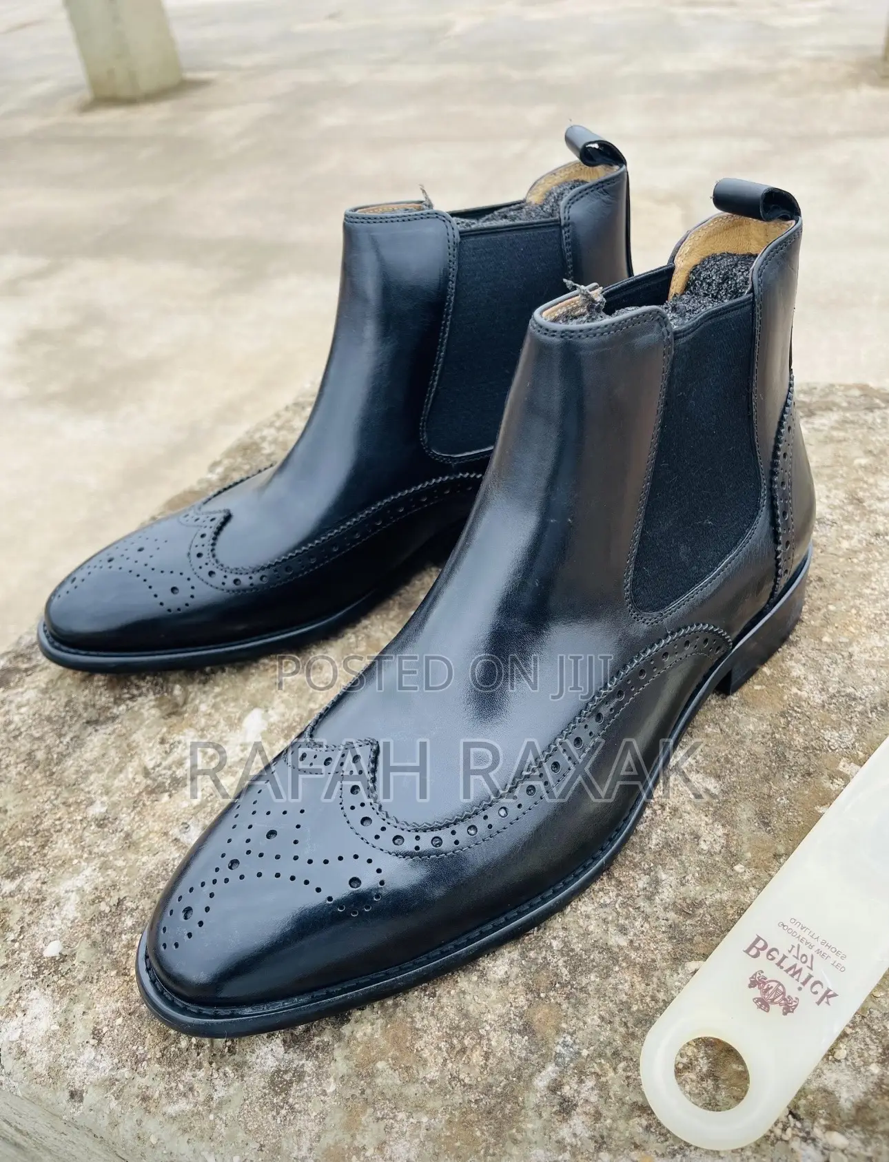 Original Men’S Black Aldo Oxford Leather Chelsea Boots