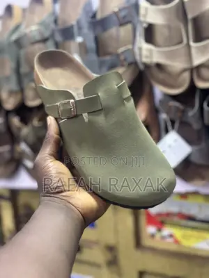 Original Green Clog Birkenstock Boston Mule Sandals