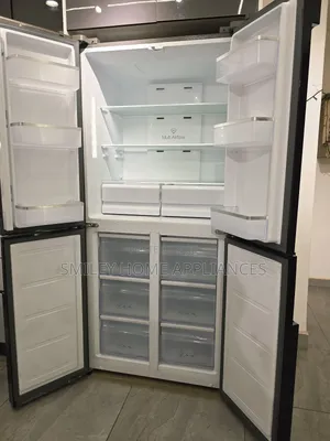 SPJ 559ltrs Black Glass No Frost Four Doors Refrigerator