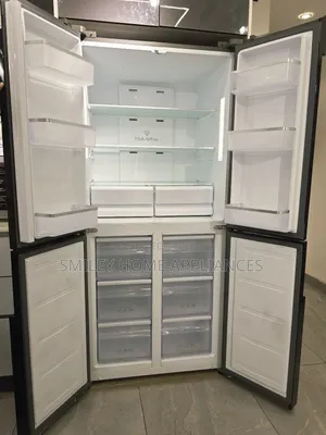 SPJ 559ltrs Black Glass No Frost Four Doors Refrigerator