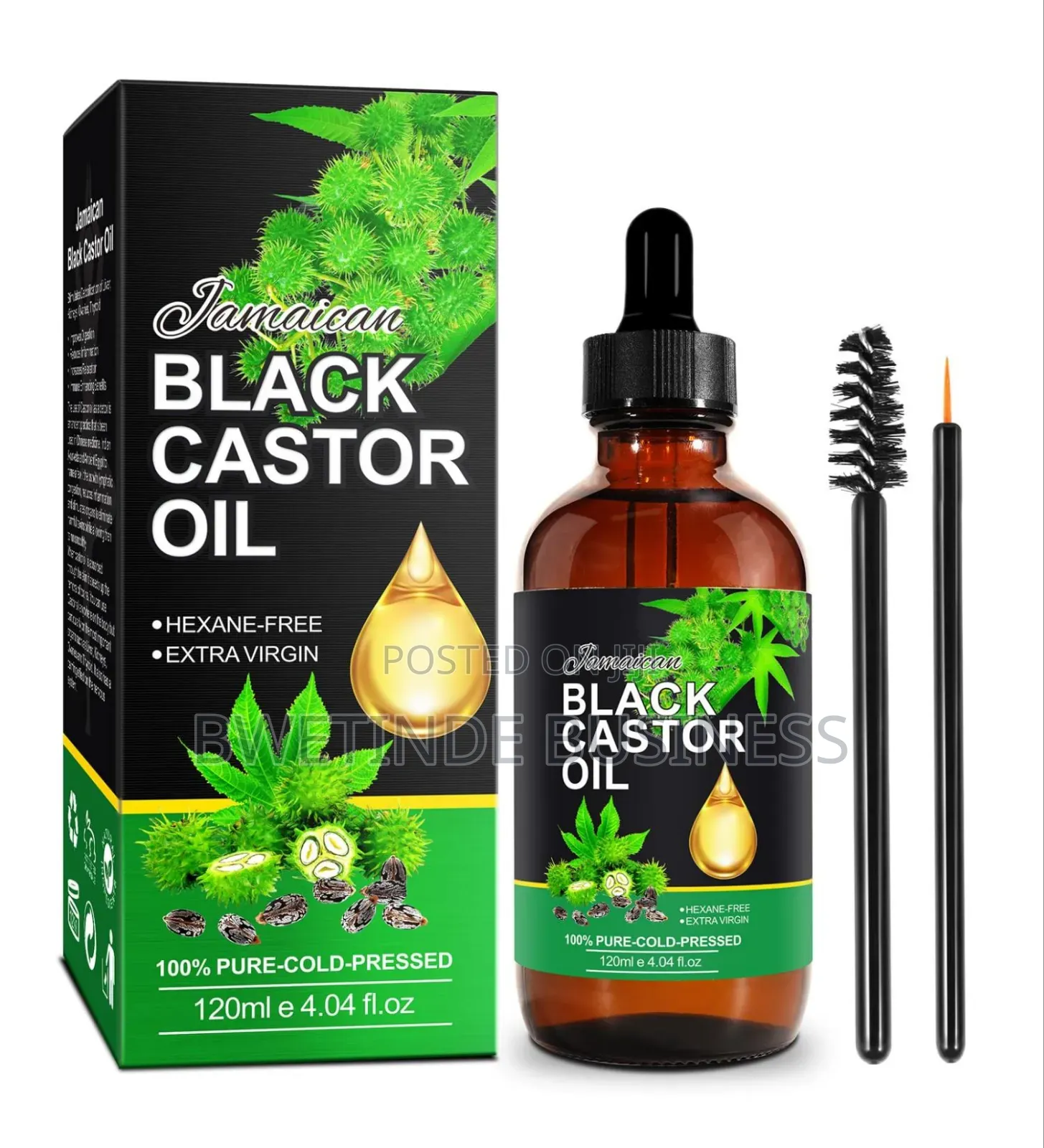 Organic Cold Pressed Unrefined Castor Oil for Hair Growth