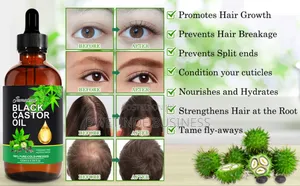 Organic Cold Pressed Unrefined Castor Oil for Hair Growth